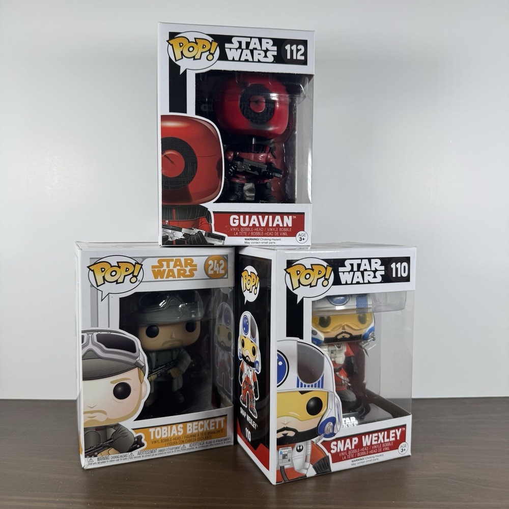 Funko Pop Star Wars Bundle Guavian 112 Tobias 242 Snap Wexley 110 Lot of 3